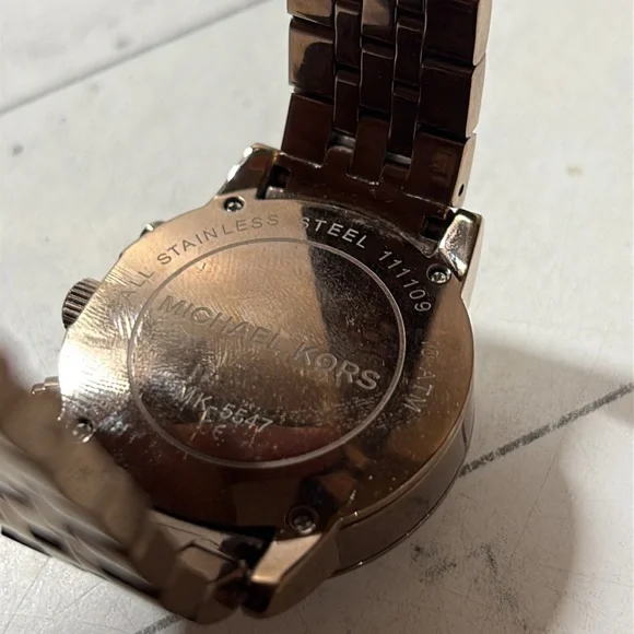 Womens Michael Kors Mini Bryant Pave Bronze Stainelesss Steel Watch Michael Kors Mini Bryant Pave Chronograph Quartz Ladies  main image 2